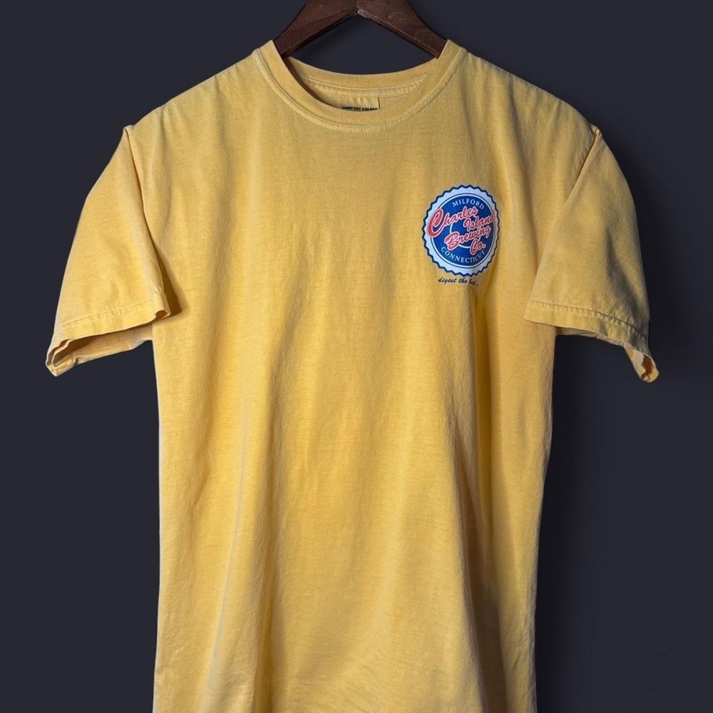 Worth Yellow Short-Sleeve Crewneck Tee with Chest Patch